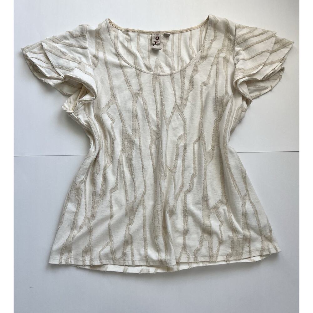 dolan Anthropologie textured cream top 🤍 neutral boho minimal everyday tee